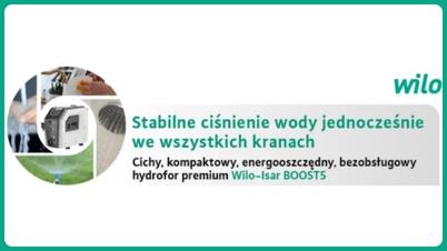 Nowoczesny hydrofor Wilo-Isar BOOST5: Doskonała wydajność i inteligentne funkcje
