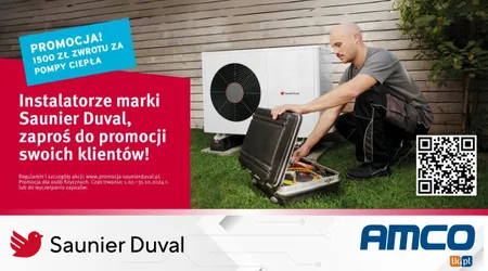 SAUNIER DUVAL - Cashback 1500 zł za zakup pompy ciepła!