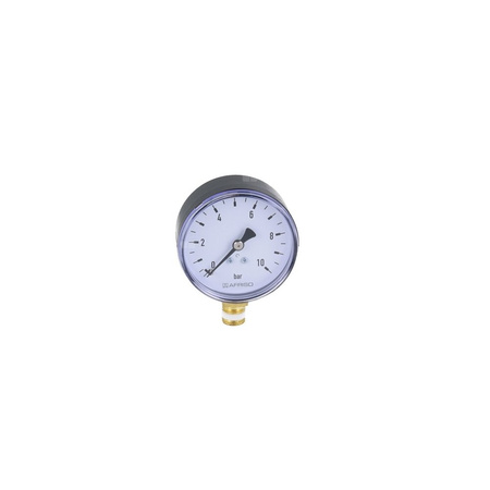 Manometr z rurką Bourdona AFRISO RF grzewczy 0/10 bar G1/4B radialne fi 63 mm, kl. 2.5%