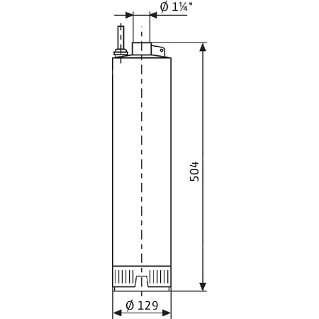 Pompa głębinowa 1-fazowa WILO Sub TWI 5-903EM częstotliwość 50 Hz, moc 1.1 kW 7.2 A, prędkość obrotowa 2810 obr/min