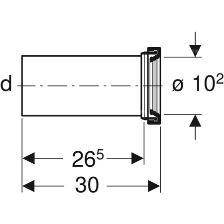 Zestaw króćców przyłączeniowych Geberit odpływu do miski WC: Czarny