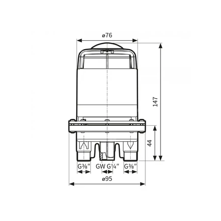Odpowietrznik automatyczny AFRISO Flow-Control 3/K HT GW cynkowy fi 3/4''x1/4''
