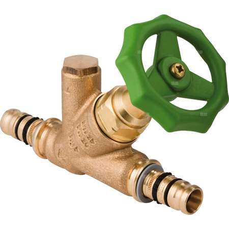 Zawór odcinający GEBERIT Mepla skośny brąz DN 25 zz x zz 32mm x 32mm