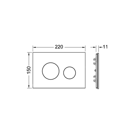 TECEloop - obudowa ze szkła - kawowy brąz