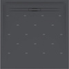 Brodzik kwadratowy Geberit Sestra: 80x80x4cm, Grafit / Struktura łupka