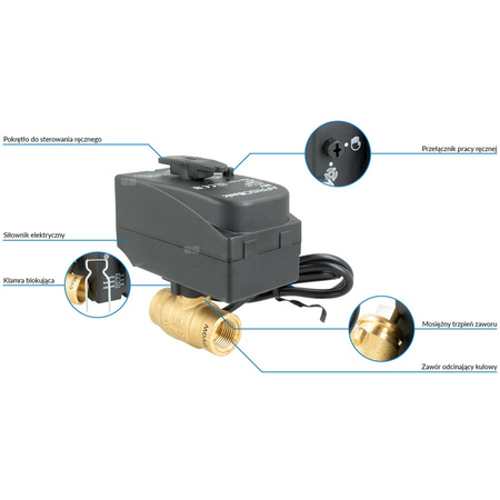 Zawór wodny AFRISO BEV 24 V AC GW 1/2'' x gwGW 1/2''