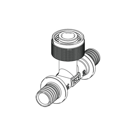 Szybkozłącze, trójnik odgałęzienie z brązu 16 x 1/2" x 16