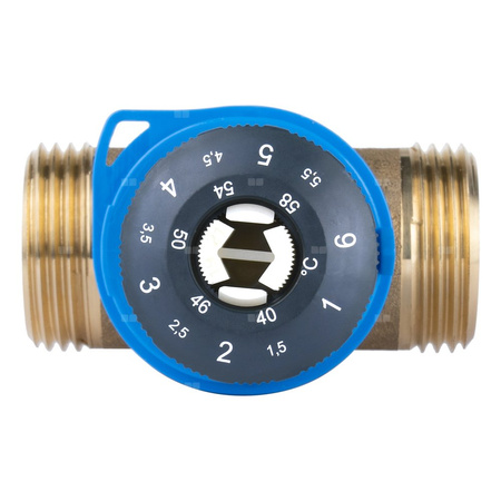 Zawór regulacyjny termostatyczny do wody ciepłej AFRISO ATM 563 mosiądz GZ 1'', DN 20, zakres temp. 35-60'C, Kvs 2.5 m3/h, maksymalna temperatura 90'C, maksymane ciśnienie 10 bar
