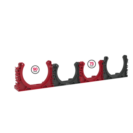 HEATPEX ARIA CONNECT Uchwyt do rury 75 mm szary - 10 szt.