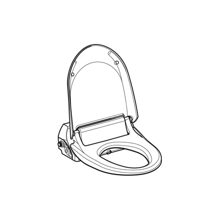 Pokrywa deski sedesowej do Geberit AquaClean 4000: Biały-alpin