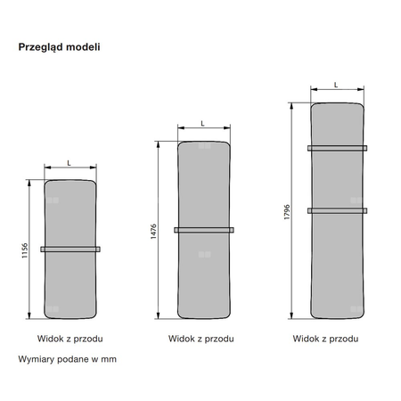 Grzejnik płytowy ZEHNDER Folio Belt wym. 1476 x 435 mm, kolor biały RAL9016, moc 504 W
