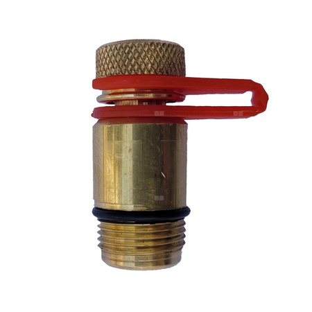 Króciec pomiarowy M14 x 1 / 3/8” czerwony - do zaworów Nexus DN 15-50