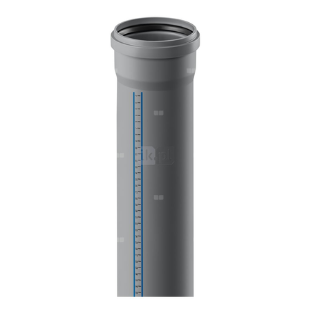 Rura kanalizacyjna wewnętrzna MAGNAPLAST HTEM HTplus PP (PP) 110 x 250 x 2.7 mm z kielichem, szara