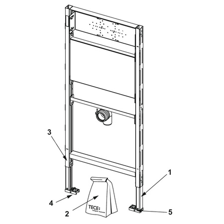 TECEprofil - stelaż montażowy pod zlewozmywaki i umywalki ze ścianką tylną do zabudowy suchej