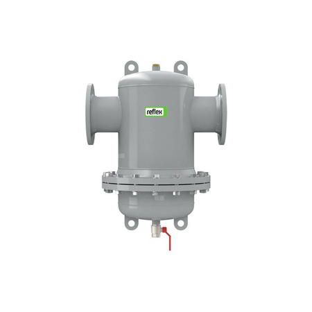Separator mikropęcherzy REFLEX D 80 R, 10 bar / 110'C, DN80/PN16, z kołnierzem rewizyjnym, kolor: szary