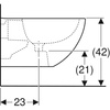 Bidet wiszący Geberit Acanto, ukryte mocowania: T=51cm, Przelew=Widoczny, Biały
