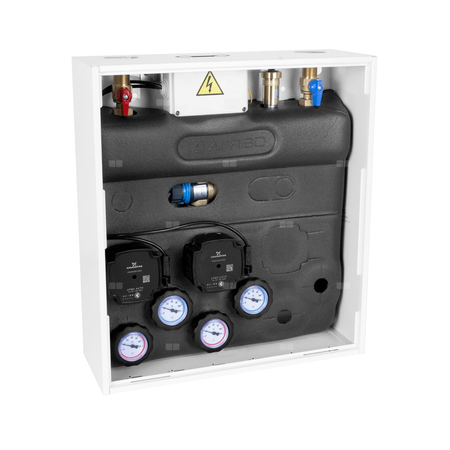 Grupa pompowa AFRISO PrimoBox AZB 201 GZ x GW 3/4'' x 3/4'', z zaworem termostatycznym, z izolacją