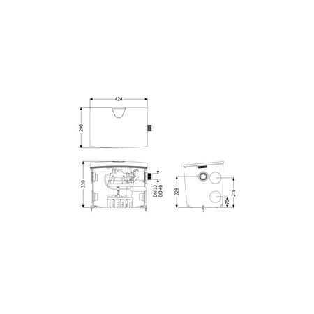 Przepompownia Minilift S, GTF1000, wersja resistant, wolnostojąca