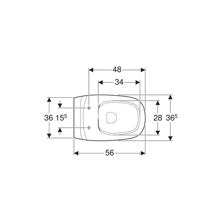 Deska sedesowa Geberit Citterio: Wolne opadanie=Tak, Mocowanie=Od góry, Biały / Błyszczący