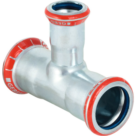 Trójnik GEBERIT Mapress C-Stahl FKM redukcja 90' stal (ocynk) 35 mm x 18 mm x 35 mm MZ