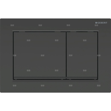 Przycisk uruchamiający Geberit Omega20, przedni/górny, czarny-czarny mat-czarny, prostokątny