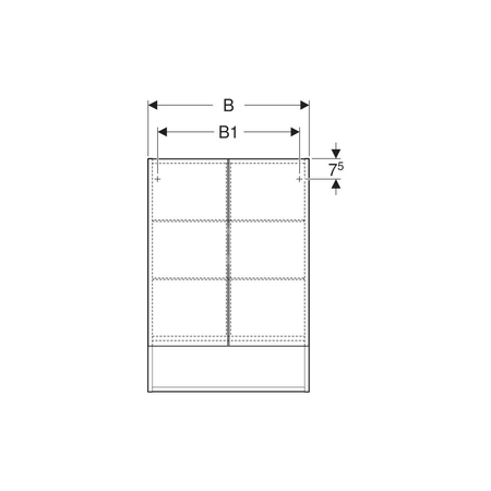 Geberit Lampa do szafki z lustrem, imitacja chromu