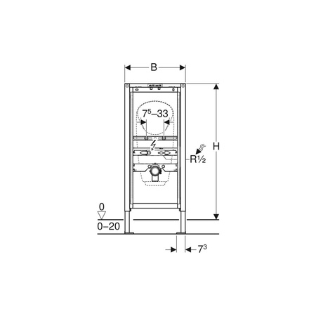 Zestaw prętów gwintowanych Geberit do pisuaru (2 szt.)