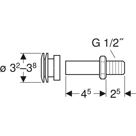 Króciec przyłączeniowy Geberit do pisuarów