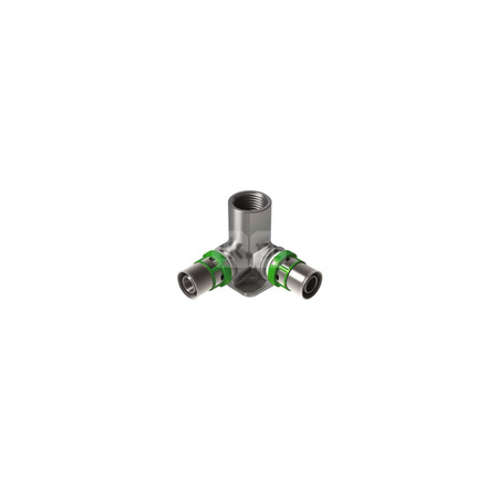 Kolano z łapami podwójne, dwustronnie zaprasowywane, gwint wewnętrzny, wys.53 mm 20x2 - 1/2" - 20x2