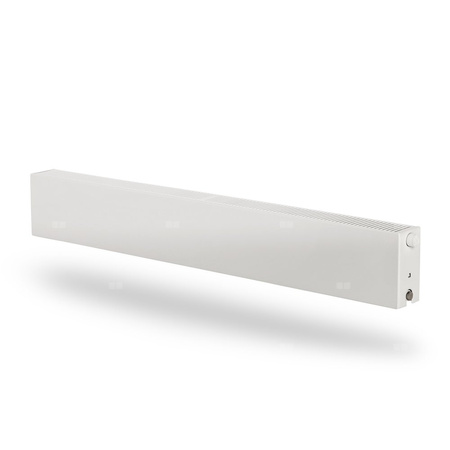 Grzejnik płytowy typ 33 PURMO Plint PD wym. 200 x 800 mm, kolor biały, moc 838 W, front Płaski gładki