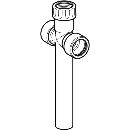 Trójnik przyłączeniowy Geberit z nakrętką: d=40mm, Biały-alpin