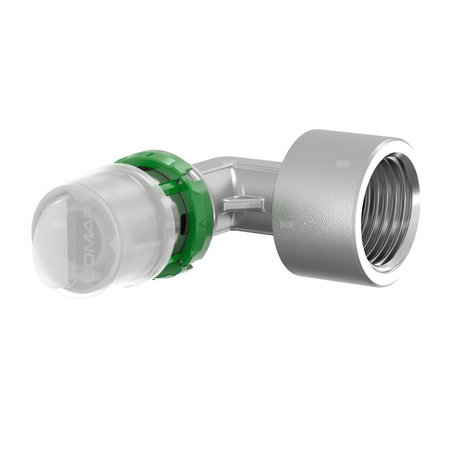 Kolano, końcówka zaprasowywana 90' COMAP MultiSkin Visu-Control, mosiądz, 20x2 x 1/2'' (MZ x GW)