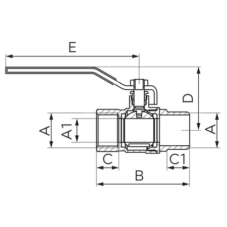 Zawór kulowy gazowy 1/2" GW-GZ typ G18