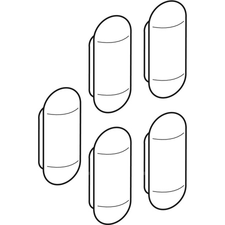 Zestaw odbojników Geberit do deski bidetowej (5 szt.)