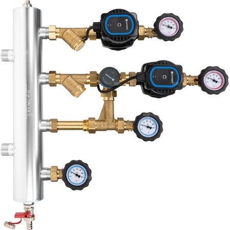 Grupa pompowa AFRISO BPS 906 AP GZ x GW 1'' x 3/4'', z pompą obiegową AFRISO APH 160 15-7/130 mm
