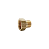 Półśrubunek redukcja RUMET mosiądz 3/4'' x 1/2'' (GW x GZ), z uszczelką, 25 mm