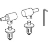 Zestaw zawiasów Geberit do deski sedesowej Flow, wolne opadanie (2 szt.)