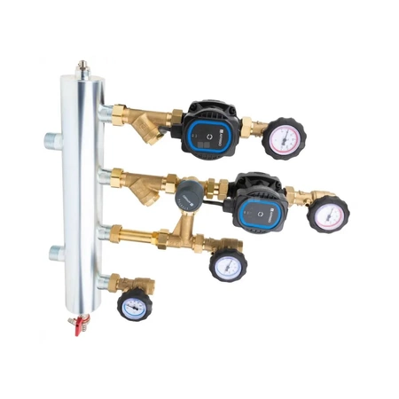 Grupa pompowa AFRISO BPS 906 AP GZ x GW 1'' x 3/4'', z pompą obiegową AFRISO APH 160 15-7/130 mm