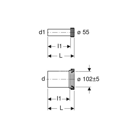 Uszczelka gumowa Geberit do przyłącza rury spłukującej: d=45mm
