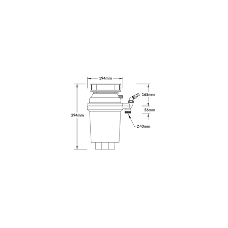 Rozdrabniacz kuchenny z pneumatycznym włącznikiem, moc 1,25 KM