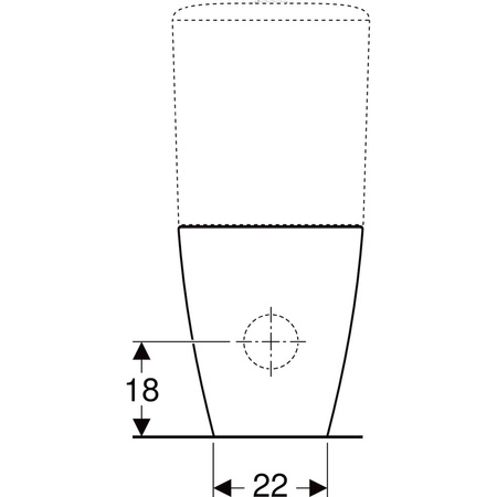 Stojąca miska WC Geberit iCon Square do spłuczki nasadzanej, ceramiczna muszla toaletowa, kryte mocowania, Rimfree
