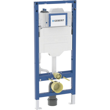 Stelaż podtynkowy Geberit Duofix do wiszących misek WC, 120 cm, ze spłuczką Sigma 12 cm, ze spłukiwaniem higienicznym HS30, dwa przyłącza wody