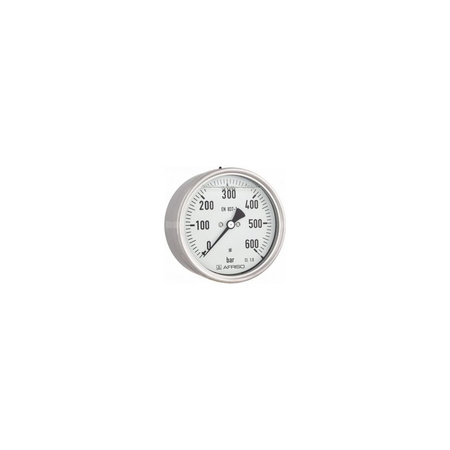 Manometr z rurką Bourdona AFRISO RF glicerynowy -1/1,5 bar G1/2B ekscentryczne fi 100 mm, kl. 1,0%