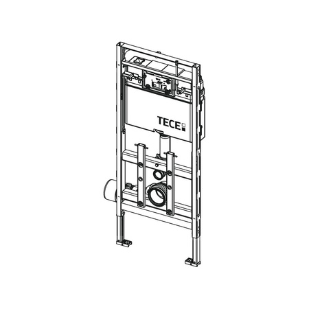 Stelaż podtynkowy do WC TECE lux, 1120 x 500 x 180 mm, regulowana wysokość, ze spłuczką