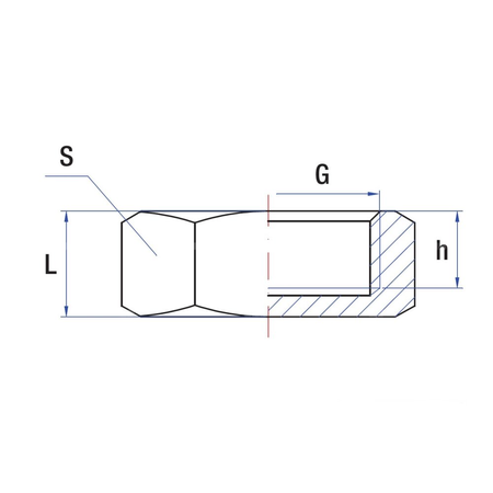 Zaślepka RUMET nakrętna Mosiądz 5/4''
