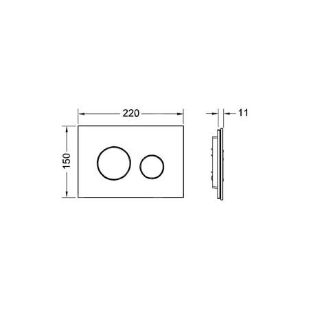 Przycisk spłukujący do stelaża (Mechaniczny) TECE loop szkło, kolor biały
