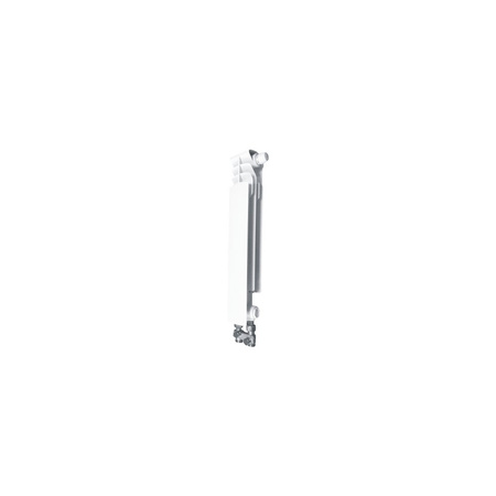 Grzejnik żeberkowy KFA Armatura G500F/D/1 aluminium, podłączenie dolne, prawe, proste 572 x 80 mm, kolor grafit (RAL 9007)