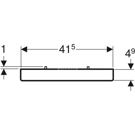 Uchwyt na ręczniki Geberit do mebli łazienkowych: 42.4x1.9x4.9cm, Chrom błyszczący