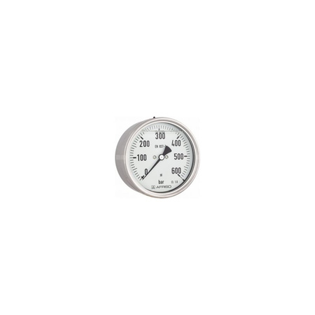 Manometr z rurką Bourdona AFRISO RF glicerynowy -1/15 bar G1/2B ekscentryczne fi 160 mm, kl. 1,0%