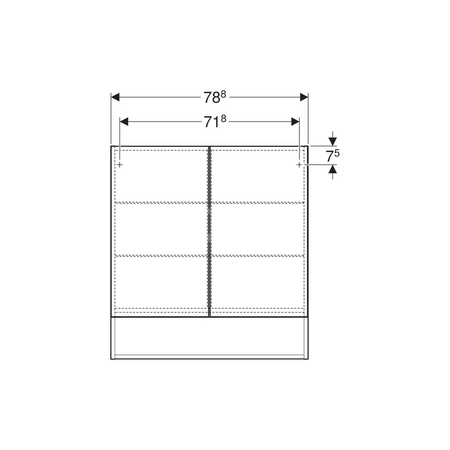 Geberit Lampa do szafki z lustrem, imitacja chromu